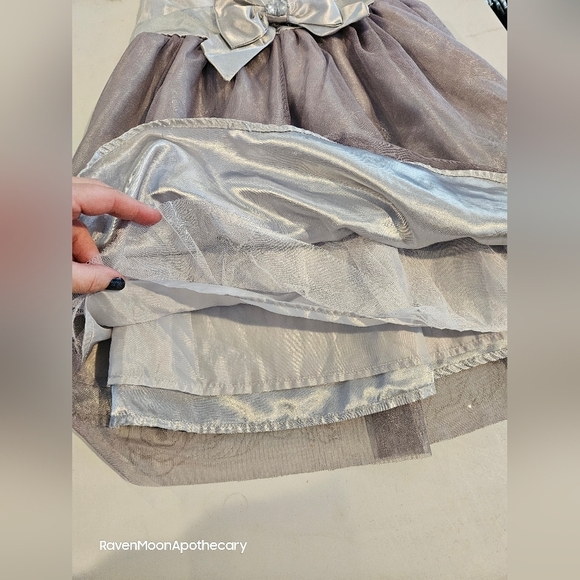 Hoilday Editions Girls Sliver Dress large 10/12 - Picture 14 of 14